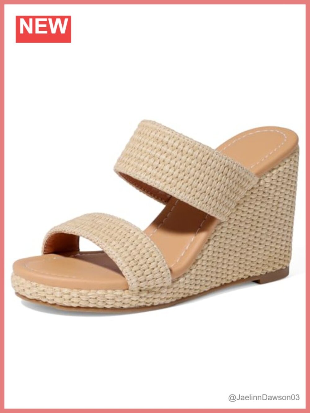 Women's Wedge Sandals - Open Toe Espadrilles with 3.62" Jute Heel
